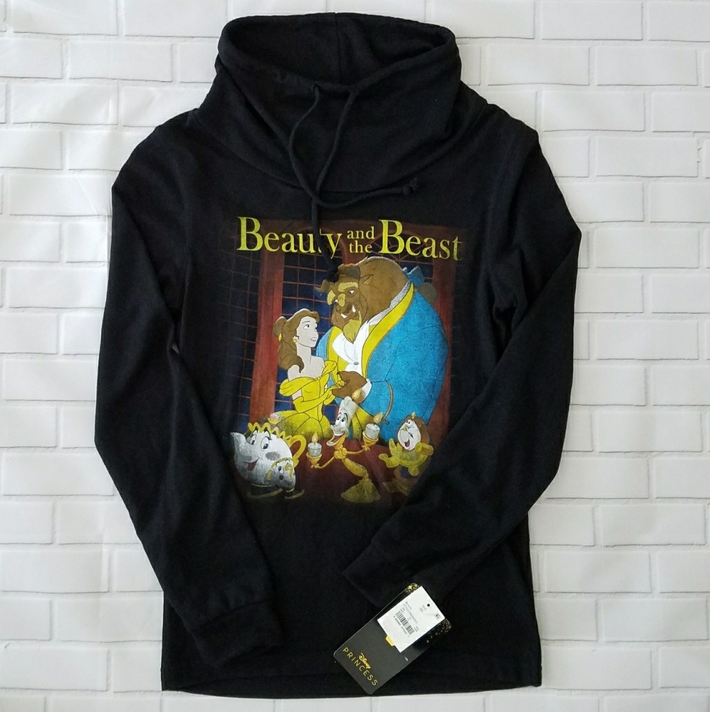 Disney Beauty and the Beast cowl neck pull…